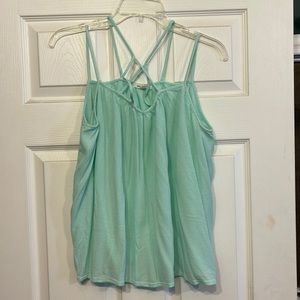 Medium and so what flowy criss cross front tank